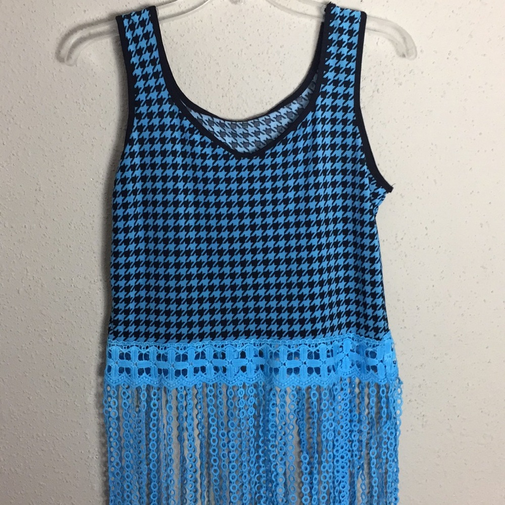 Shi Yunlai Lace Fringe Tank Top